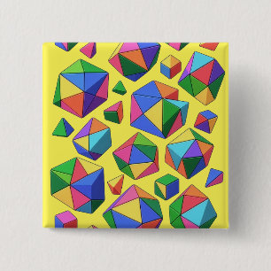 Colorful Cubes 15 Cm Square Badge