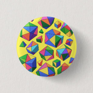 Colorful Cubes 3 Cm Round Badge