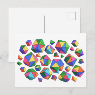 Colorful Cubes Postcard