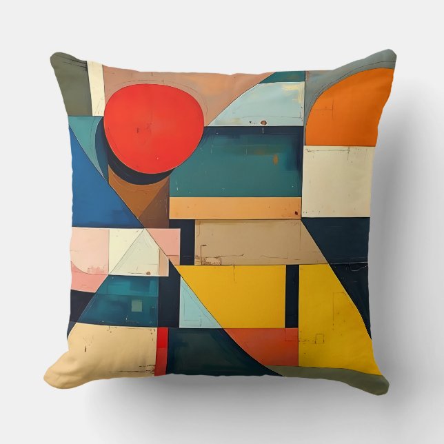 colorful cubism cushion (Front)