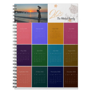 Colorful Custom Photo Calendar Monthly Journal