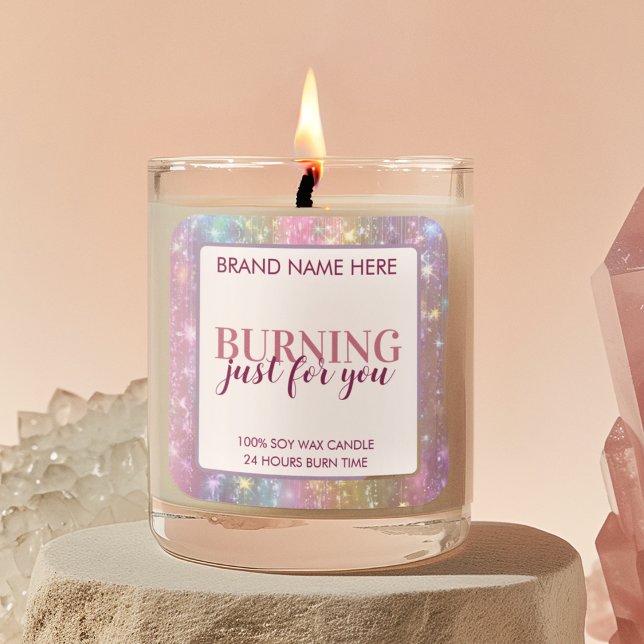 Colorful Custom Valentine's Day Candle Label (Creator Uploaded)