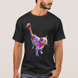 Colorful Cute Cat Graphic 2 T-Shirt