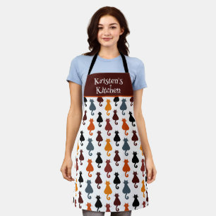 Colorful Cute Cats Pattern Personalized Apron