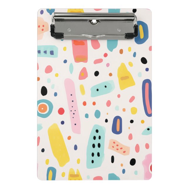 colorful cute elements design mini clipboard (Front)