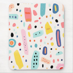 colorful cute elements design mouse mat