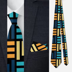 Colorful Cute Geometric Pattern Necktie