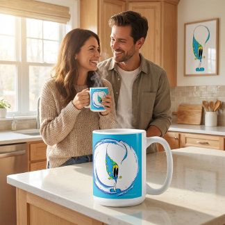 Colorful Cute Quirky Cartoon Character Coffee Mug