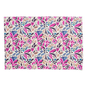 Colorful Cutouts Botanical Pattern Duvet Cover