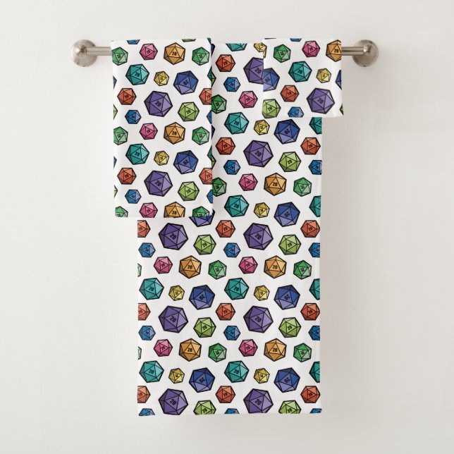 Colorful D20s All-Over-Print Towel Set (Insitu)