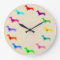 Colorful Dachshund Clock
