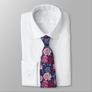 Colorful Dads Fathers Day Gifts Rose Flower Tie