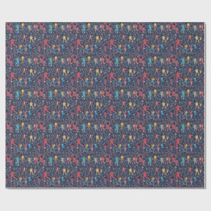 Colorful Dance Party – Retro Celebration Pattern Wrapping Paper
