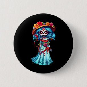 Colorful Dancing Mexican Skeletons - Cute Day Of T 6 Cm Round Badge