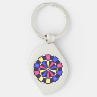 COLORFUL DART BOARD KEY RING
