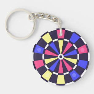 COLORFUL DART BOARD KEY RING