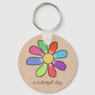 COLORFUL DAY flower Key Ring