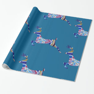 Colorful Deer Glossy Wrapping Paper, Wrapping Paper