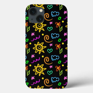 Colorful design of background for kids iPhone 13 case