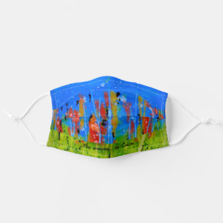 Colorful design with a slogan: Stop spreading! Cloth Face Mask