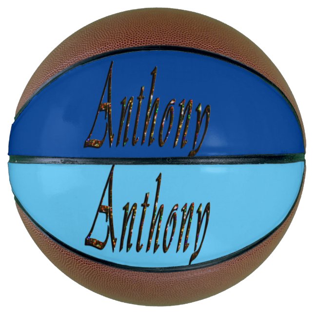 Colorful Designed Anthony Name, Basketball (Front)