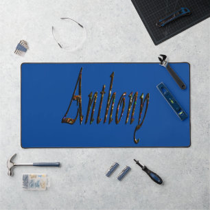 Colorful Designed Anthony Name, Desk Mat