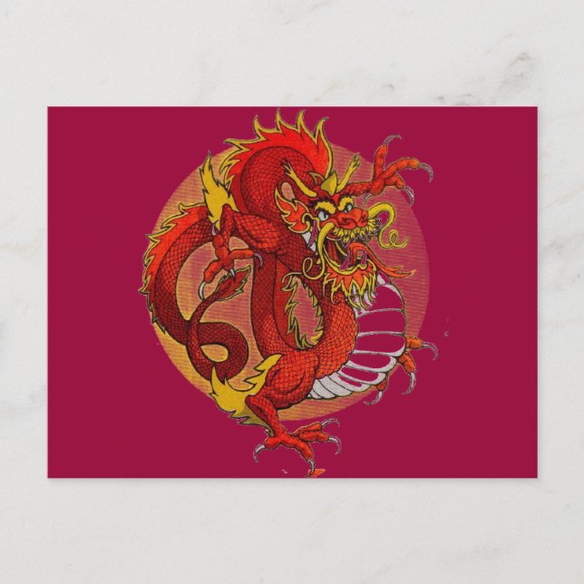 COLORFUL DESIGNS! -- DRAGON ART POSTCARD (Front)