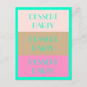 COLORFUL DESSERT PARTY INVITATION "NEAPOLITAN"