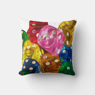 Colorful Dice 2 Sided Pillow