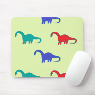 Colorful dino on green mouse mat