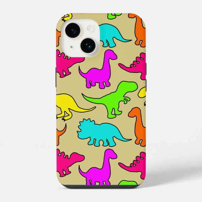Colorful Dinosaurs iPhone Case (Back)