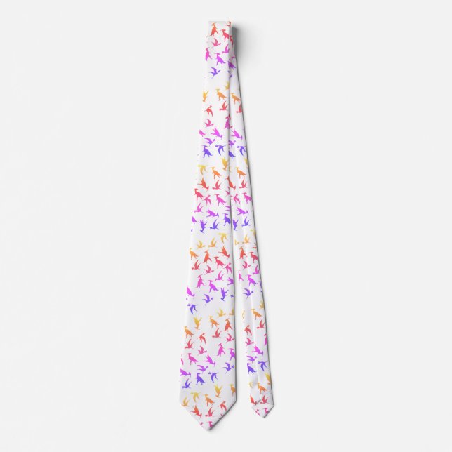 Colorful Dinosaurs Neck Tie (Front)