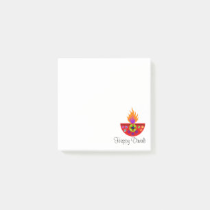 Colorful Diwali Lamp Diya Post-it Notes