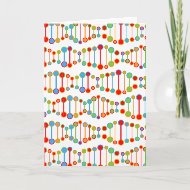 Colorful DNA structure pattern Card (Front)