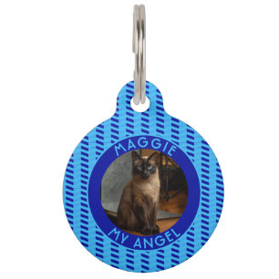 Colorful Dog Gift Chevron Pet Tag