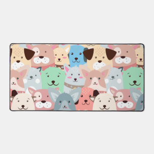 Colorful Dogs Design Desk Mat