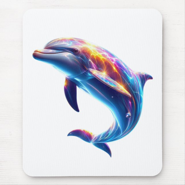 Colorful Dolphin Cute Arts Mouse Mat (Front)