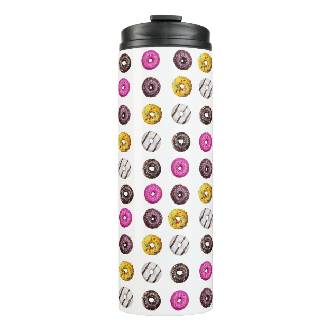 Colorful Donuts Seamless Pattern – Sweet Bakery Tr Thermal Tumbler (Front)