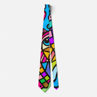 Colorful Doodle Abstract Background Tie