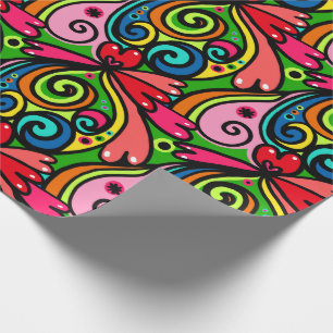 Colorful Doodle All Occasion Birthday Gift Wrapping Paper