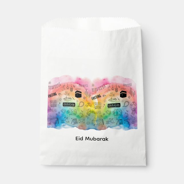 Colorful Doodle Eid Favour Bags (Front)