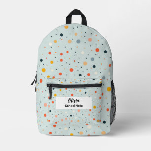 Colorful Dot Back to School Supplies  Printed Backpack