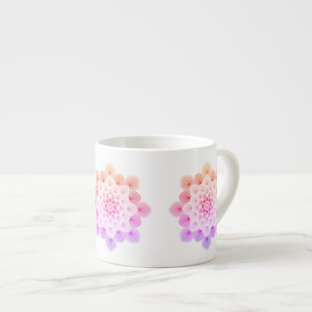 Colorful Dot Mandala Espresso Cup (Front Right)
