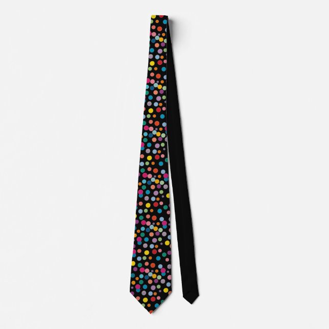 Colorful dots, black tie (Front)