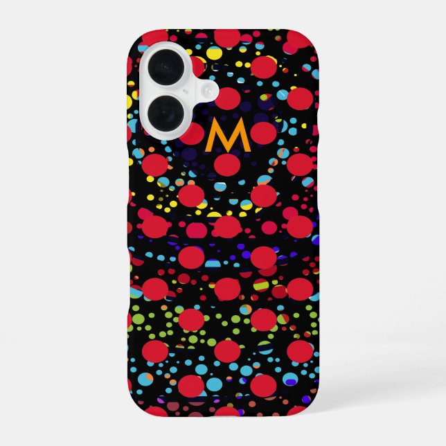 Colorful Dots iPhone 16 Case (Back)