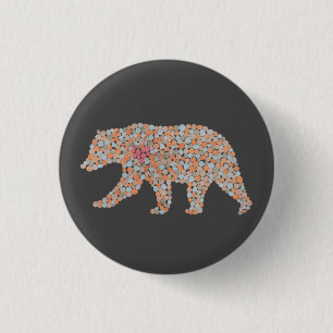 Colorful Dotted Bear 3 Cm Round Badge