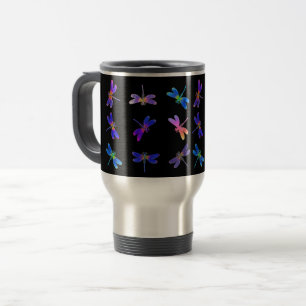 Colorful Dragonflies Travel Mug