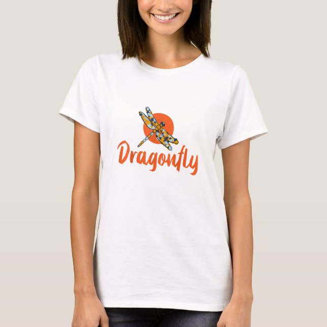 Colorful Dragonfly - Comic Style Dragonfly T-Shirt (Front)
