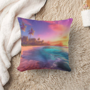 Colorful Dreamy Beach Cushion