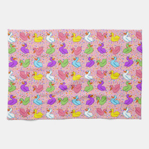 Colorful Ducks Kitchen Towel